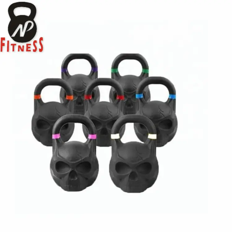 Nuovo Stile Cast di Ferro nero Teschi kettlebell Personalizzato kettlebell