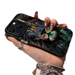 <span class=keywords><strong>Lion</strong></span> coloré Photo impression plaqué <span class=keywords><strong>argent</strong></span> clé TPU PC étui de téléphone portable pour Iphone 8 X Xr Xs 11 12 13 14 15 16 17 Pro Max - Product Image 5