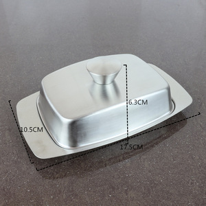 Boîte de rangement écologique en acier inoxydable avec couvercle à beurre, design rectangle moderne pour restaurant, ustensiles de cuisine réutilisables - Product Image 4