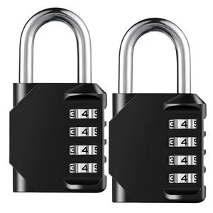 Travel <b>Padlock</b> Anti-theft Backpack Small <b>Padlock</b> Resettable 4 Digit Combination Suitcase Password Code Lock Luggage <b>Padlock</b> - Product Image 1