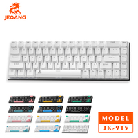 Clavier de jeu mécanique filaire USB Type-C JK-915 JEQANG 68 touches, arabe/anglais, taille standard, touches multicolores, assemblage libre