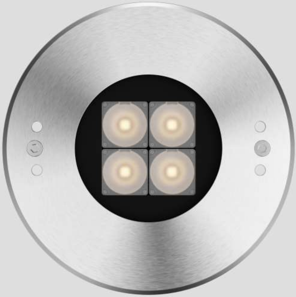 Professional IP68 Recessed Luminaires for Swimming Pools - 316 Stainless Steel , Ultra-Clear Full Steel Glass Underwater Lights