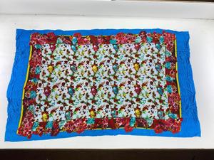 Traditional <b>Sarong</b> Beach Cotton Polyester <b>Sarong</b> With Floral Print Green Border Women's Pareo Asia Pacific Islands Clothing - Product Image 2