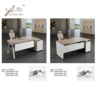 Bureau de Direction Ordinateur Mobilier de Bureau Moderne avec Chaise Chef Bureau de Direction