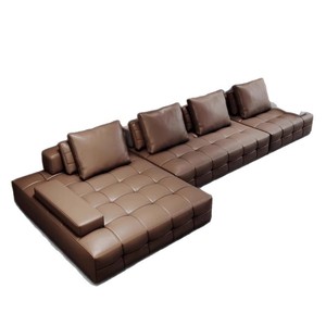 Sofá seccional de lino Horizon de diseño italiano, minimalista, para apartamentos grandes, villas y salas de estar. - Product Image 4
