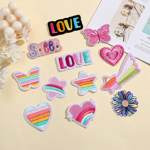 Venda quente Novo Estilo Coração Bordado <span class=keywords><strong>Patches</strong></span> Atacado Colorido LGBT Heat Press Applique Personalizado arco-íris Orgulho Bordado Patch - Product Image 2