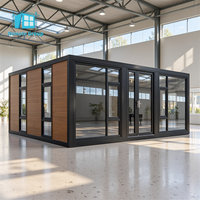 Maison préfabriquée portable de haute qualité, petite maison en acier de 20 pieds, conteneur pliable avec 2 chambres et cuisine