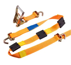 En tiêu chuẩn 50 mm 3 M lốp xe lashing Ratchet Tie xuống bánh xe Dây đai cho xe kéo và tự động Hauler