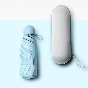 Wholesale New Design OEM Custom Logo Portable UV Foldable Mini 5 Folding <b>Umbrella</b> Pocket Capsule Parasol <b>Umbrella</b> for Women - Product Image 4