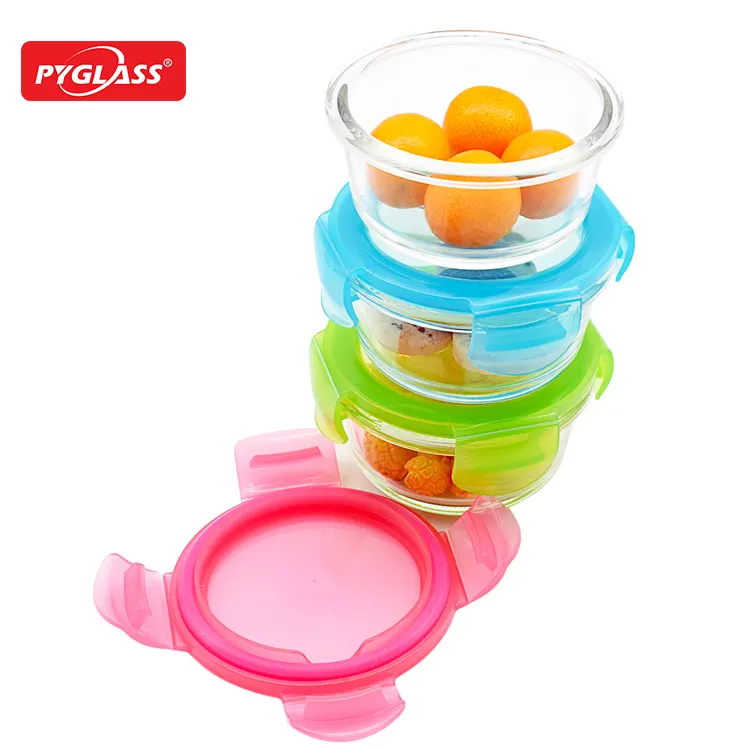 Glass Baby Food Storage Containers - Set of 6 baby food container glass (6 Oz)