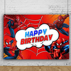 خلفية تصوير سبايدر مان الأبطال الخارقين باللون الأحمر مقاس 5x3 قدم، لافتة حفلات أعياد ميلاد الأولاد، ديكورات، ودعائم كشك التصوير - Product Image 5
