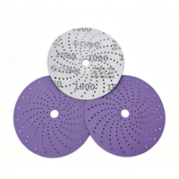 Disque de ponçage en céramique à crochets et boucles violettes de 6 pouces P40-2500 pour le polissage des métaux de voiture, le lustrage du plastique/du bois et le ponçage du cloisonné.
