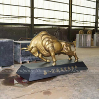 Sculpture d'animal sur mesure, décoration de jardin, statues de taureau grandeur nature en bronze à vendre