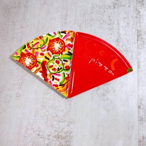 Platos con Forma <span class=keywords><strong>de</strong></span> Pizza, Triangulares, <span class=keywords><strong>de</strong></span> Plástico, Melamina - Product Image 3