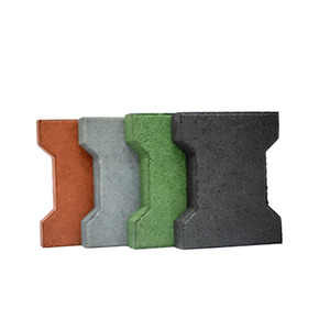 Adoquines de goma con forma de hueso de perro de resistencia de alto impacto Supersafe, 15-50mm de espesor, antideslizante, fácil instalación para pisos - Product Image 1