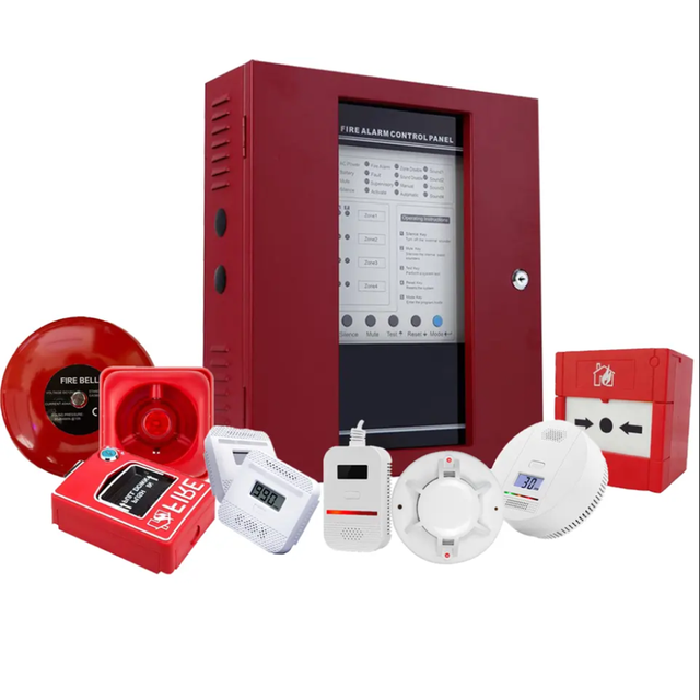 Safety Equipment Fire Alarm System Connected 4 Wire Smoke Fire Alarm Safety Equipment