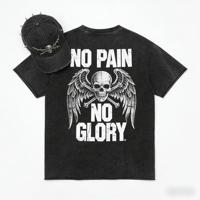 Hoodies streetwear haut de gamme OEM : T-shirt Henley décontracté pour homme, Patch Road Warrior, Lavage vintage personnalisé, Commande en gros