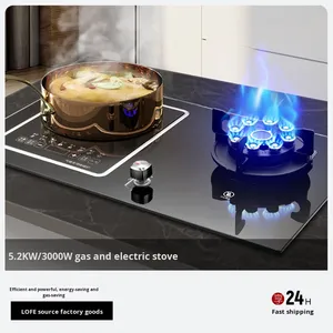Fornello a Gas ed elettrico a induzione per uso domestico integrato con fornitura transfrontaliera a doppio uso - Product Image 2