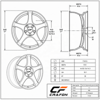 Jantes forgées CF Deep Dish 15 16 17 pouces 4x100 PCD compatibles Mazda MX-5 Miata NA NB JDM Rétro Personnalisées ODM