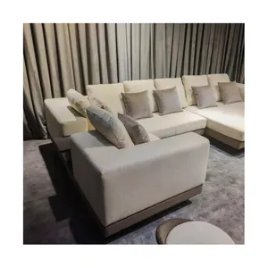 Oem muebles de sala de estar 2 piezas de sofá de esquina en forma de L de gran tamaño izquierda derecha Chaise 3 asientos sofá seccional en forma de L conjunto de sofá