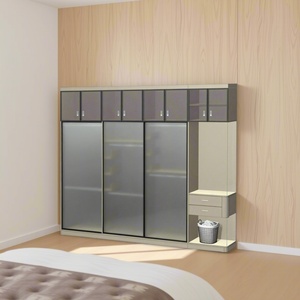 <span class=keywords><strong>Armadio</strong></span> con Porta Scorrevole in Alluminio dal Design Moderno, Mobile Indipendente per Camera da Letto e Organizzazione Domestica - Product Image 1
