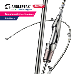Canne à pêche à la ligne incontournable 1,68m 1,8m 2 sections UL, pointe solide, canne spinning/casting avec anneaux en céramique, pour la pêche à la truite - Product Image 1