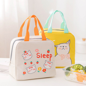Sac à déjeuner léger en tissu Oxford pour enfants, doublure en PEVA, sac isotherme réutilisable avec fermeture éclair, vente en gros OEM - Product Image 2