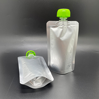 135 ℃   Pochette Doypack en aluminium à bec verseur, résistante aux hautes températures et anti-fuite, pour emballage de liquides (sauces, jus) et aliments stérilisables