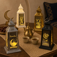 Lanterne LED 3D, décoration du Ramadan, Eid Mubarak, mosquée islamique, lampe lune étoile pour une décoration intérieure chaleureuse et confortable, ornement de table