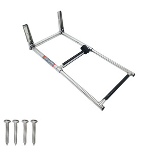 Stainless Steel 2 Section <b>Folding</b> Boat <b>Ladder</b> For Yacht Marine Use With Non Slip <b>Steps</b> - Product Image 4
