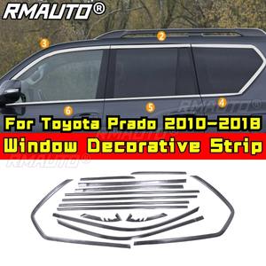 Bande décorative pour vitres de voiture et cadre de porte extérieur pour Toyota Prado 2010-2018, kit carrosserie, accessoires auto - Product Image 3
