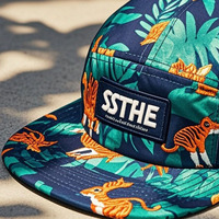 Casquette de camp en nylon imperméable à l'eau casquettes de protection solaire de sport de camping à séchage rapide personnalisées chapeaux de course à pied cinq casquettes à 5 panneaux