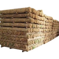 Couverture en fibres de coco pour renforcement du gazon, tapis biodégradable anti-érosion pour la protection des pentes