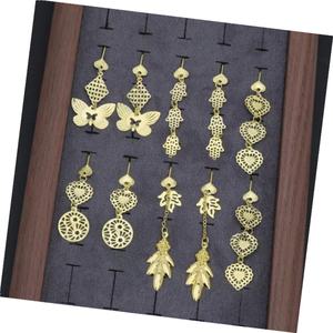 Prix de gros JXX Boucles d'oreilles massives plaquées or style classique, bijoux tendance pendantes pour femmes - Product Image 1