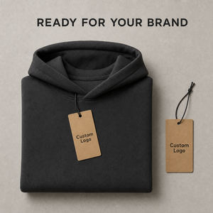 เสื้อฮู้ดดี้โอเวอร์ไซส์แบบเรียบสำหรับผู้ชายและผู้หญิง พิมพ์โลโก้ตามสั่งคุณภาพสูง ปั๊มนูน ซับลิเมชั่น - Product Image 4