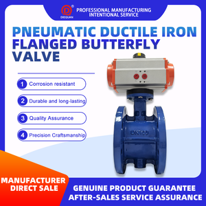 Système de <span class=keywords><strong>canalisation</strong></span> de décharge des <span class=keywords><strong>eaux</strong></span> <span class=keywords><strong>usées</strong></span> de qualité professionnelle, vanne papillon à bride en fonte ductile pneumatique EPDM - Product Image 2