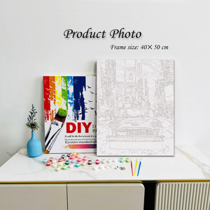 Paint by Numbers NY Taxi Canvas Art Kit 40x50cm Handpainted Modern Scenery DIY Oil Painting for Adults Kids - Product Image 2