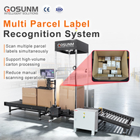 Système de numérisation automatique d'étiquettes multi-paquets, capacité de traitement de 15 cartons/min, antistatique pour l'identification du contenu des cartons