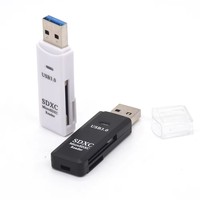 Lector de Tarjetas XD Multifuncional Mini en Oferta, Dos en Uno, para Tarjetas TF/SD, para Teléfono Móvil, Computadora, Cámara, con Interfaz USB 3.0