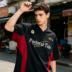 Camiseta Personalizada Transpirable de Secado Rápido con Diseño Retro, Ropa Deportiva Informal, Camiseta Deportiva, Top de Entrenamiento, ODM, OEM, MOQ, Venta al Por Mayor - Product Image 6