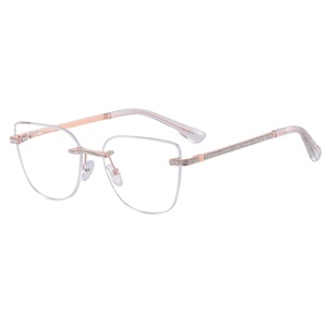 Fábrica en Stock Sano Corte sin montura Gafas lisas Marco Elegante Moda Nuevo diseño Disponible Gafas Brille Anteojos Lunettes - Product Image 6