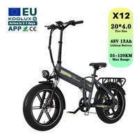 Vélo Électrique Pliable NL Warehouse KOOLUX X12 pour Commuter, 48V 13Ah, Pneus Larges, Livraison de Nourriture, Certifié CE EN15194, Vélo de Ville pour Adultes