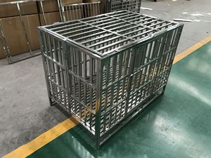 Jaula para perros de acero inoxidable de alta calidad con ruedas, conveniente casa móvil para mascotas a la venta - Product Image 5