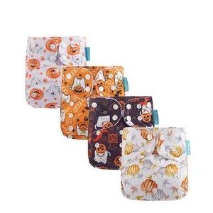 Happyflute one size adjustable baby diapers waterproof reusable baby diaper suede cloth baby cloth diaper without insert