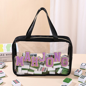 Juegos de Mahjong Personalizados al por Mayor de Fábrica con Bolsa de Transporte Transparente de PVC, Múltiples Diseños de Patrones para Combinaciones de Mahjong - Product Image 6