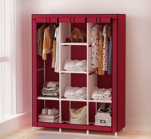 Armario Plegable de Tela con Fundas para Tarjetas de PP Duraderas de Alta Calidad <span class=keywords><strong>SER</strong></span>, Armario Plegable para Dormitorio, Muebles para Recámara - Product Image 4
