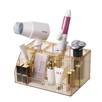 Boîte de rangement pour sèche-cheveux de bureau multicolore Fer à friser Tiroir en acrylique Organisateur de maquillage