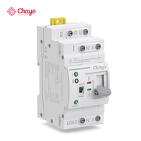 Commutateur de transfert automatique 2P 63A ATS 110V 220V AC, double alimentation, type PC, avec boîtier blanc, montage sur rail DIN, Chayo