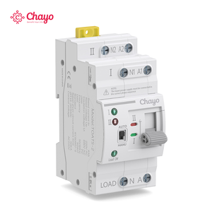 Interruptor de Transferencia Automática (ATS) 2P 63A, 110V 220V CA, Doble Alimentación, Tipo PC, con Carcasa Blanca, Montaje en Riel DIN, Chayo - Product Image 1