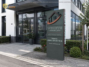 Letrero LED Personalizado para Exteriores, Tipo Tótem o Monumento, para Inmobiliarias, Centros Comerciales, Estacionamientos, Entradas y Señalización - Product Image 2